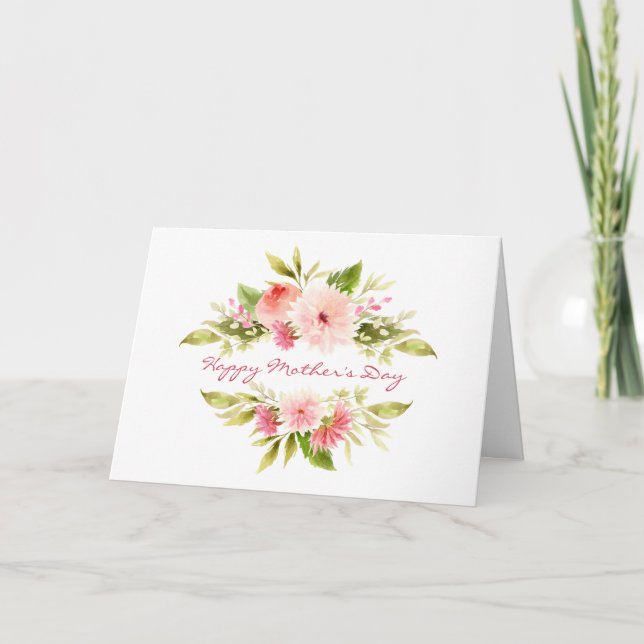 Tarjeta Elegante Clásico Feliz Día de la Madre Saludo (Anverso)