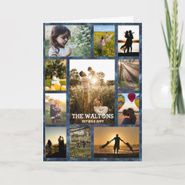 Tarjeta Elegante Collage de fotos de la familia de cuadros