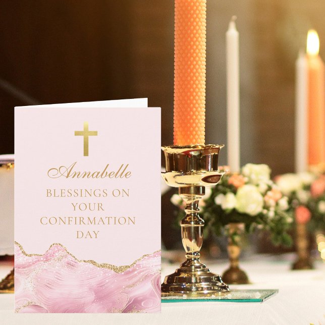 Tarjeta Elegante confirmación Bendición Personalizado de o (Subido por el creador)