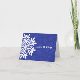 Tarjeta Elegante Copo de Nieve (Medianoche)