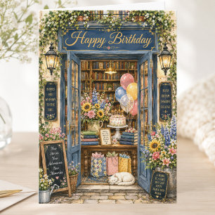 Tarjeta Elegante Cumpleaños de Cuentos de Verano en Librer