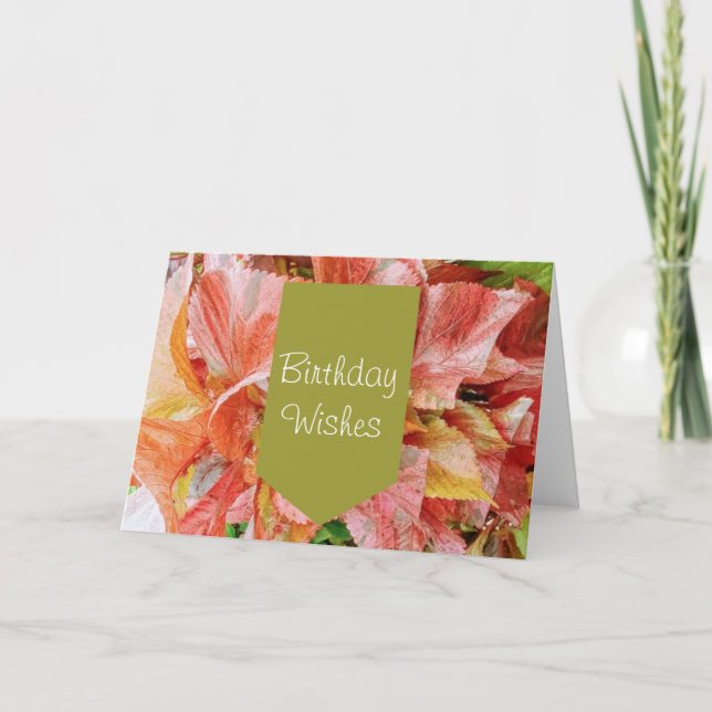 Tarjeta Elegante cumpleaños floral (Anverso)