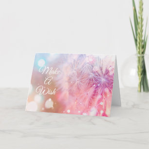 Tarjeta Elegante Dandelion Cumpleaños Hacer Un Deseo