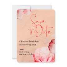Tarjeta elegante de acuarela floral para guardar l