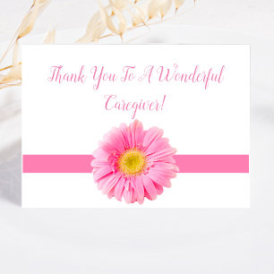 Tarjeta elegante de agradecimiento para cuidador c