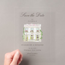Tarjeta elegante de anuncio de boda con foto de ma