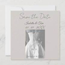 Tarjeta elegante de aviso de fecha de salvación, m