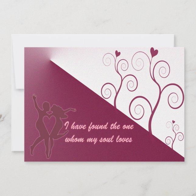 Tarjeta elegante de citas de invitación a la boda (Anverso)