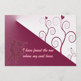 Tarjeta elegante de citas de invitación a la boda
