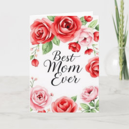 Tarjeta elegante de día de la madre floral moderna