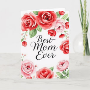 Tarjeta elegante de día de la madre floral moderna