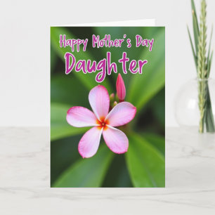 Tarjeta elegante de día de la madre para hija