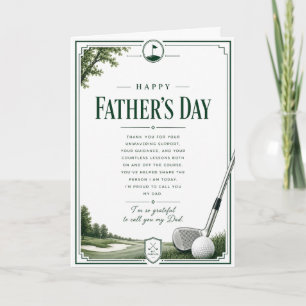 Tarjeta elegante de Día del Padre para papá con te