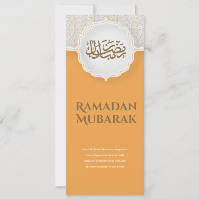 Tarjeta elegante de Eid Mubarak (Anverso)