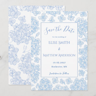 Tarjeta elegante de escritura floral para guardar