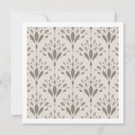 Tarjeta elegante de estilo Art Deco con flores en 