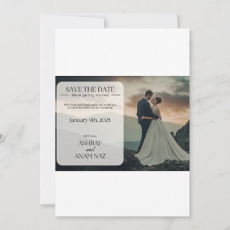 Tarjeta elegante de fecha de salvación floral – Bo