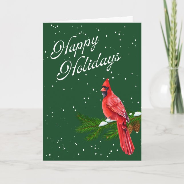 Tarjeta elegante de Felices Fiestas (Anverso)