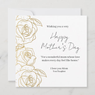 Tarjeta elegante de felicitación del Día de la Mad