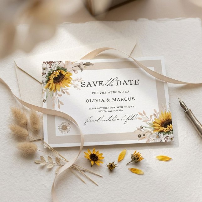 Tarjeta elegante de floración otoñal para guardar  (Subido por el creador)