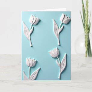 Tarjeta elegante de flores de primavera