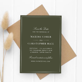 Tarjeta elegante de guardar la fecha de boda en ve
