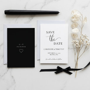 Tarjeta elegante de guardar la fecha de la boda en