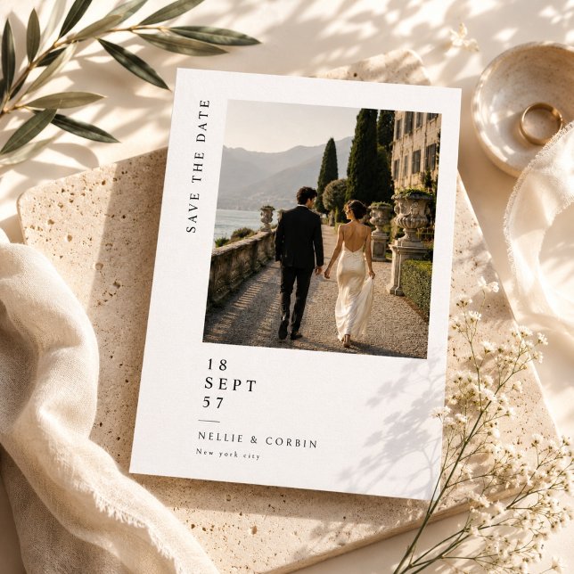Tarjeta elegante de guardar la fecha para boda de  (Subido por el creador)