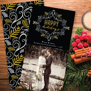 Tarjeta elegante de la foto de los saludos del día