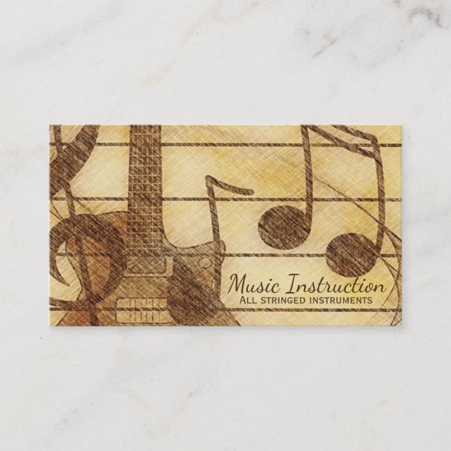 Tarjeta elegante de la industria musical del (Anverso)