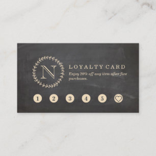 Tarjeta elegante de la lealtad del monograma del