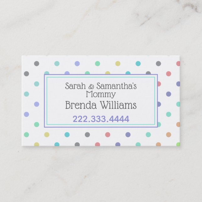 Tarjeta elegante de la mamá de los lunares (Anverso)