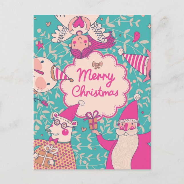 Tarjeta elegante de las Felices Navidad (Anverso)