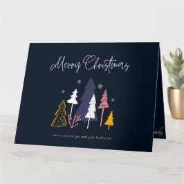 Tarjeta elegante de Navidad con Mensaje