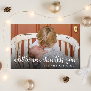 Tarjeta elegante de Navidad y anuncio de nacimient