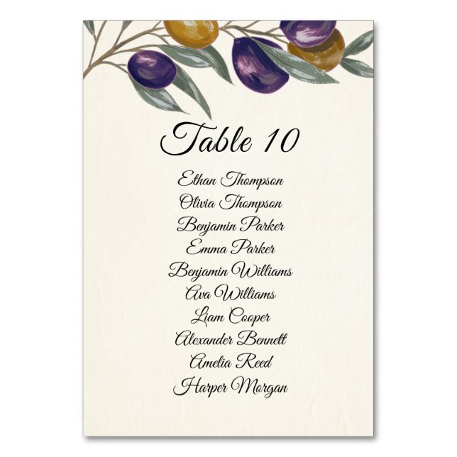 Tarjeta elegante de número de mesa de boda con ace (Anverso)