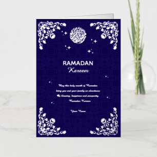 Tarjeta elegante de Ramadan Kareem con lámina de c