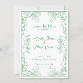 Tarjeta elegante de recuerdo de fecha – Filigrana 