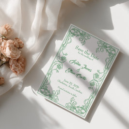 Tarjeta elegante de recuerdo de fecha – Filigrana 