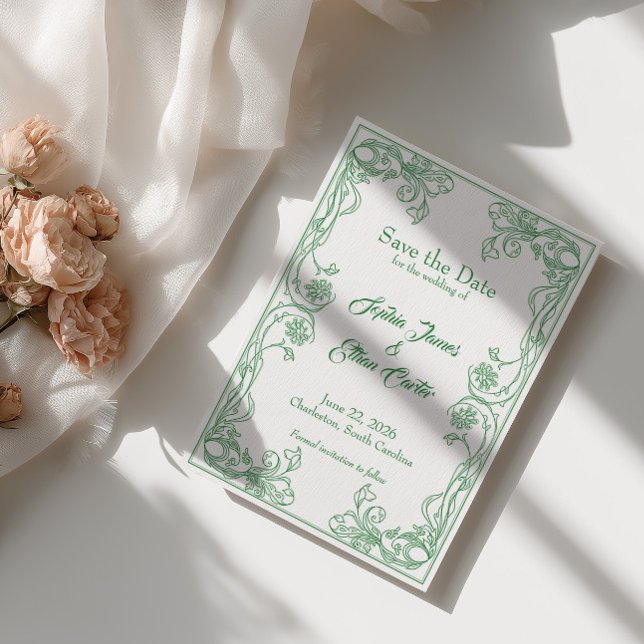Tarjeta elegante de recuerdo de fecha – Filigrana  (Subido por el creador)