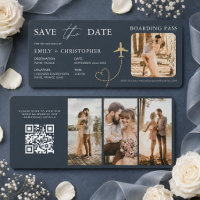 Tarjeta elegante de Tarjeta de embarque con Código