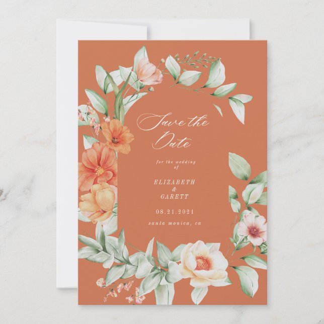tarjeta elegante de verano de jardín floral para g (Anverso)