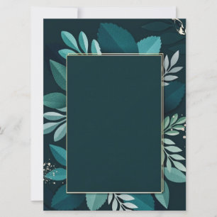 Tarjeta elegante de verde oscuro