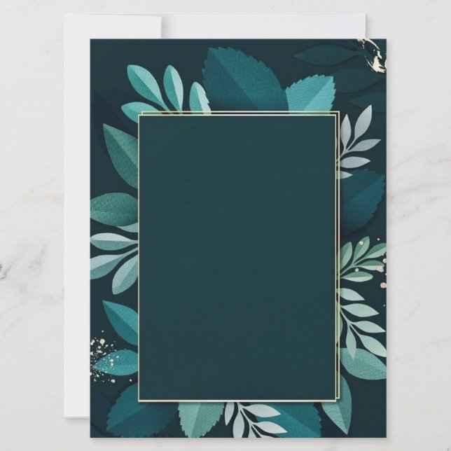 Tarjeta elegante de verde oscuro (Anverso)