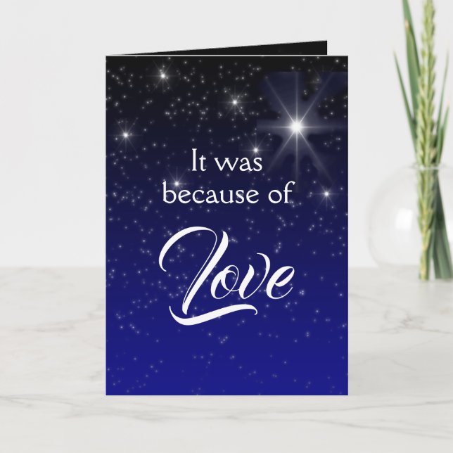 Tarjeta Elegante debido a navidad de la escritura del amor (Anverso)