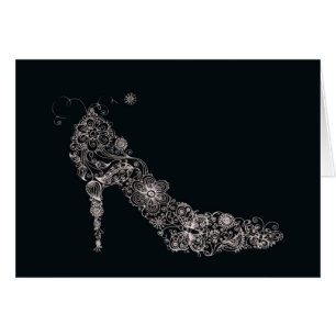 Tarjeta elegante del ~ del zapato