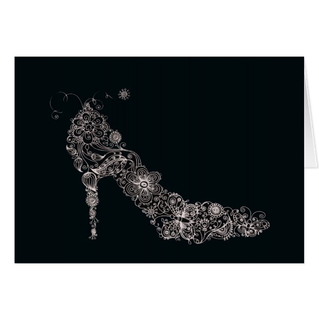 Tarjeta elegante del ~ del zapato (Anverso (Horizontal))