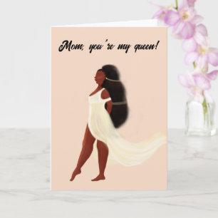 Tarjeta elegante del Día de la Madre afroamericana