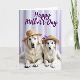Tarjeta elegante del día de la madre canina