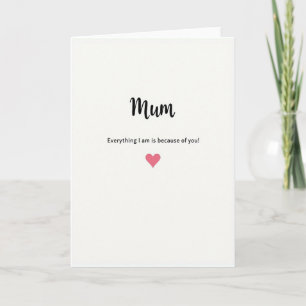 Tarjeta elegante del Día de la Madre en forma de c